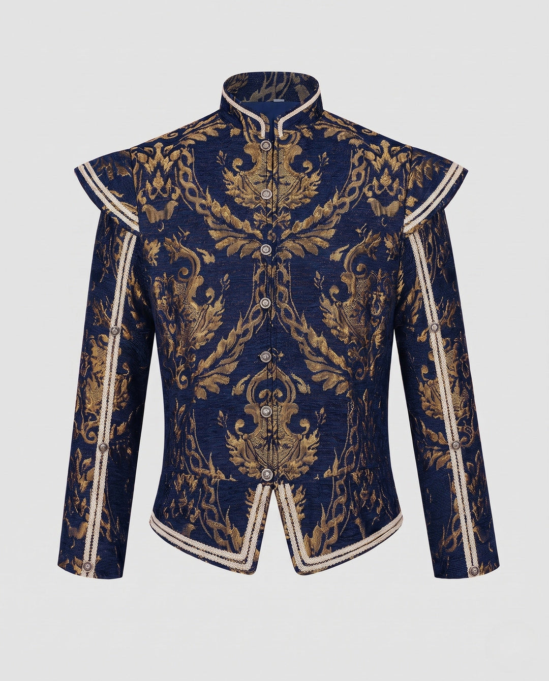 Dam elegant Brocade jacka med Intricate Embellishments