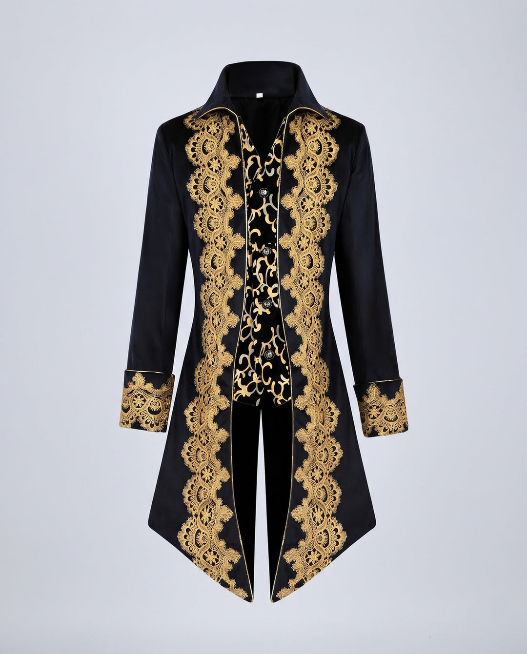 Dam elegant Gala jacka med intricate Gold mönster
