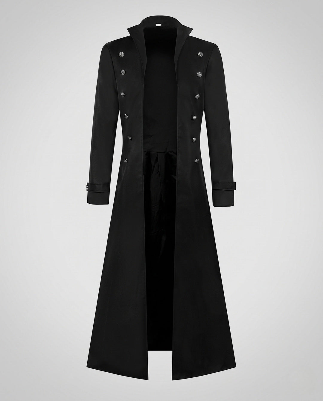 Dam elegant lång vadderad kappa med Elaborate knappar
