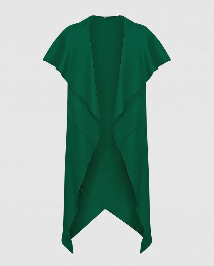 Dam elegant wrap cloak gjord flowing tyg
