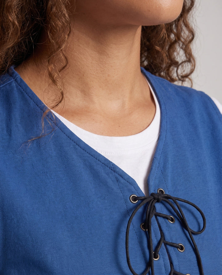 Dam creative fritid väst med lacing och elastic insats