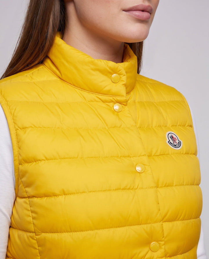 Dam Sleeveless Quiltad Isoleringsväst med Hög Stå Krage och Dold Tryckknapp Knapp Knäppning