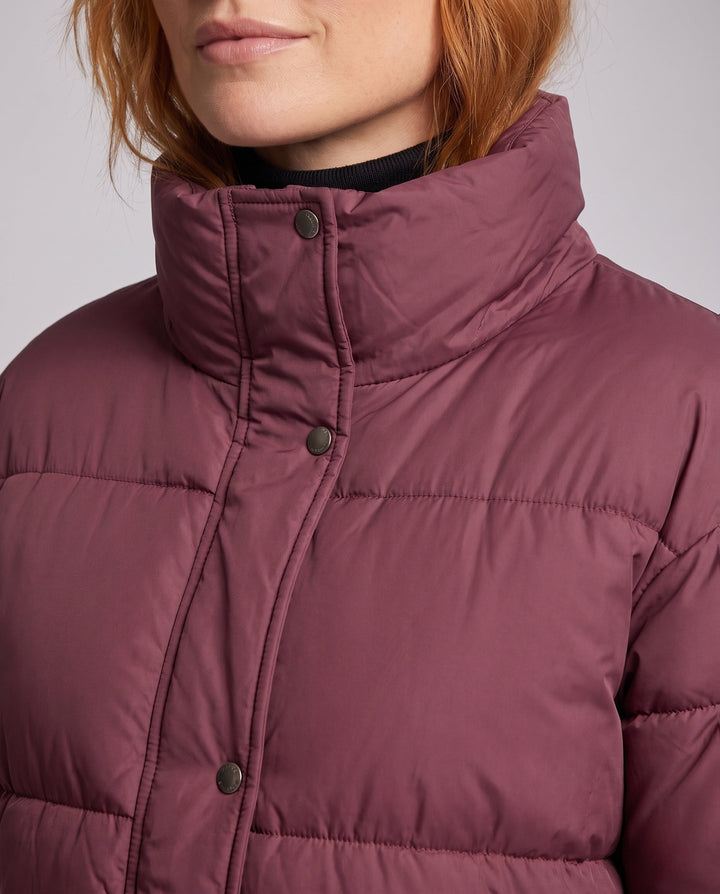 Dam Kort Boxig Puffer med Voluminous Shawl Krage, Insulating Padding och Dold Dragkedja