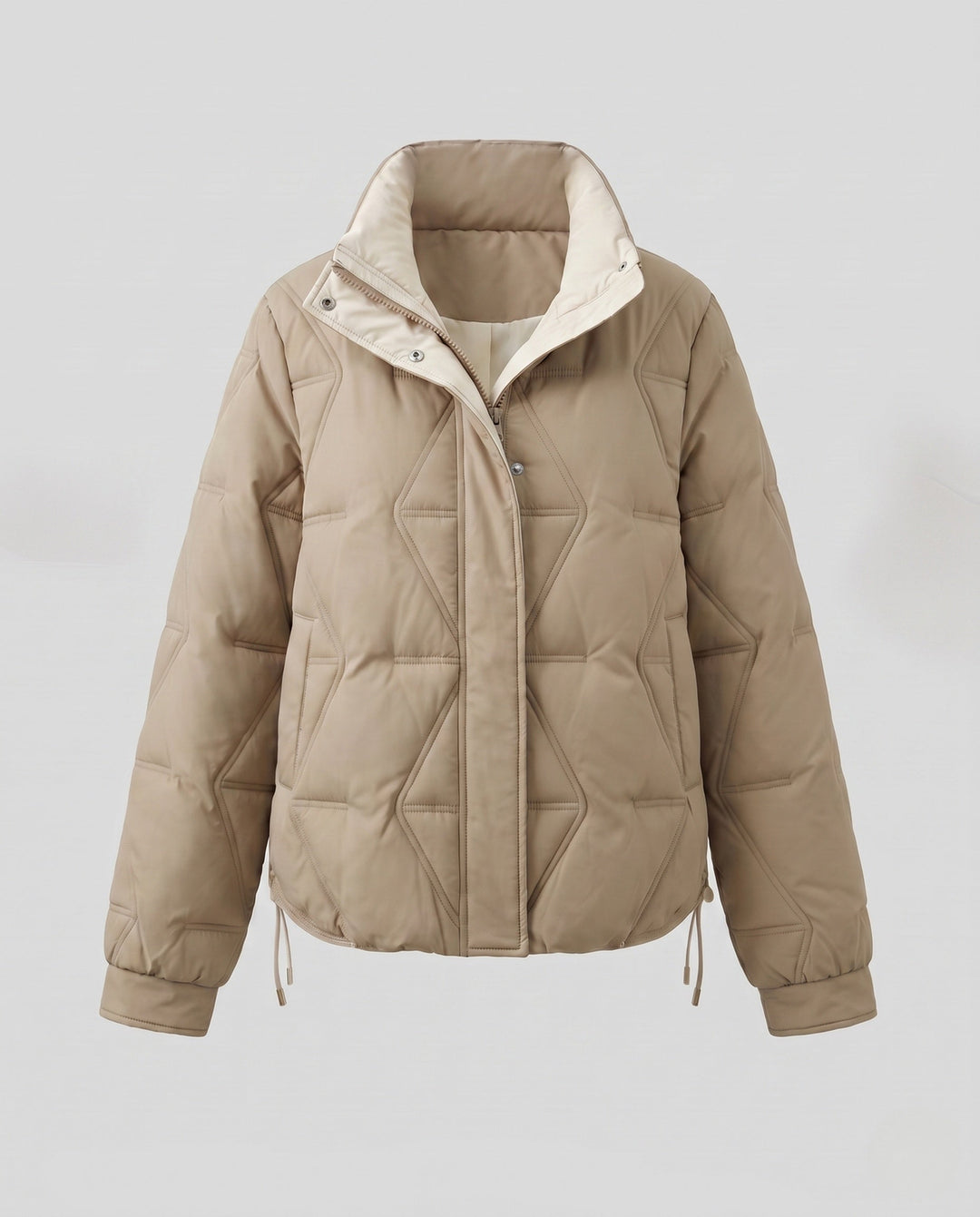 Dam Shorter Ultralight Thermo Boxig Blouse med Ergonomisk Shoulder Passform och Dold Tryckknapp Knäppning