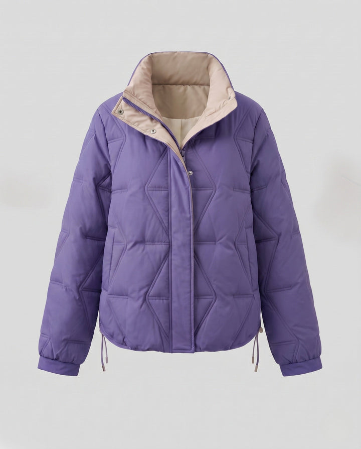 Dam Shorter Ultralight Thermo Boxig Blouse med Ergonomisk Shoulder Passform och Dold Tryckknapp Knäppning