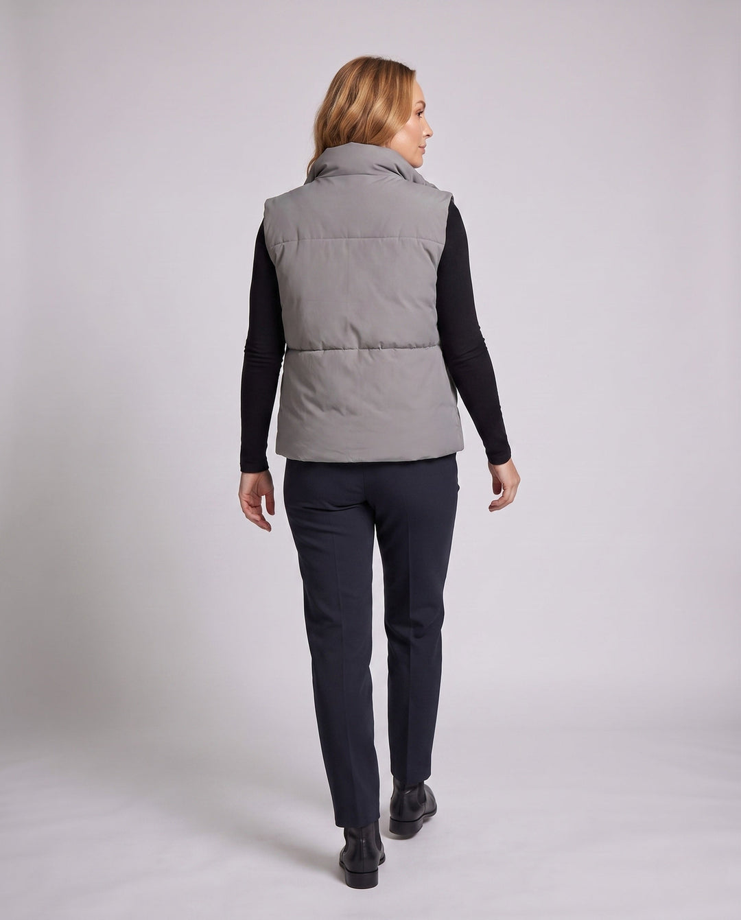 Dam Packable Lätt Quiltad Väst med Ergonomisk Shoulder Passform och Dold Two-Way Dragkedja