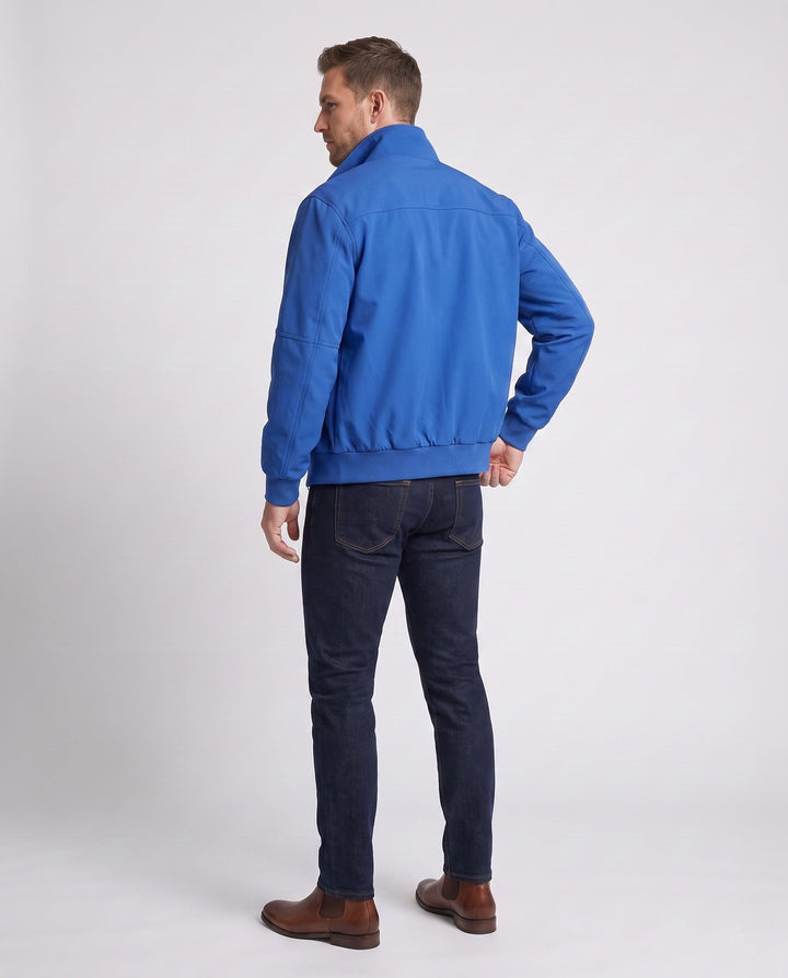 Herr Lätt Urban Blouson med Standing Krage, Elastisk Fåll, och Ärm Ficka
