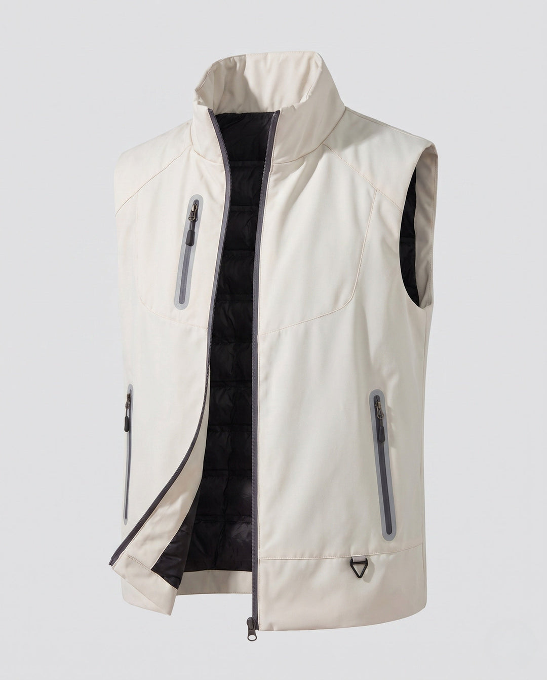 Herr Vattenavvisande Softshell Väst med Quiltad Termisk Foder och Tätad Dragkedjor