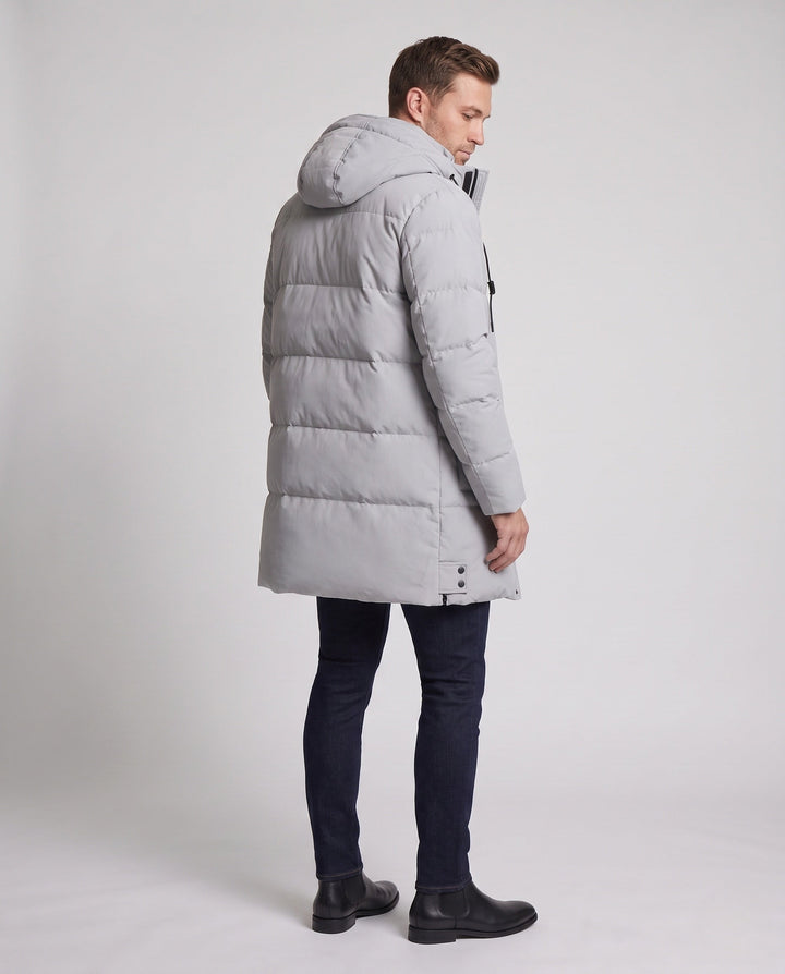 Herr Vindtät Termisk Parkas med Dold Fram Lock och Dragsko Huva