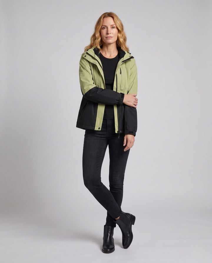 Unisex Two-Tone Softshelljacka med Huva, Vind och Vattenavvisande Outdoor Performance