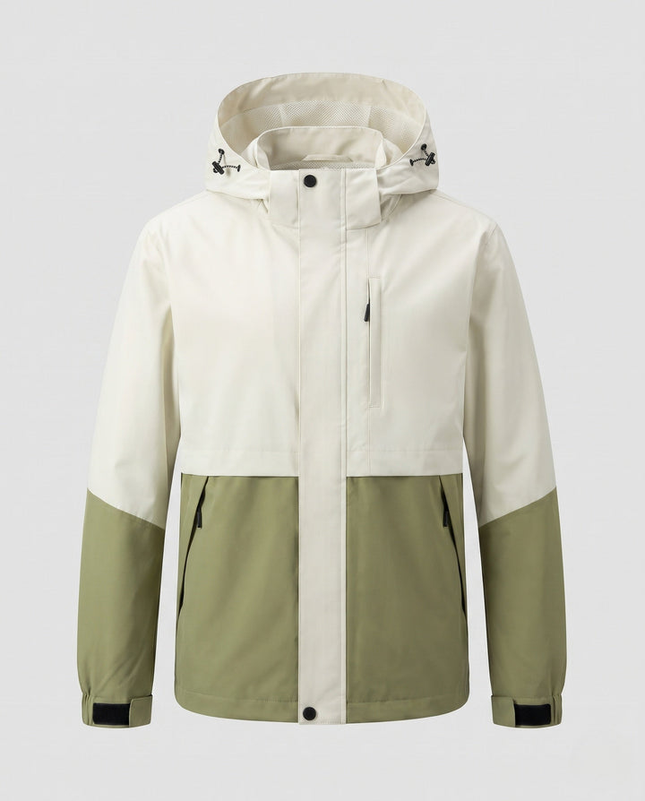 Unisex Two-Tone Softshelljacka med Huva, Vind och Vattenavvisande Outdoor Performance