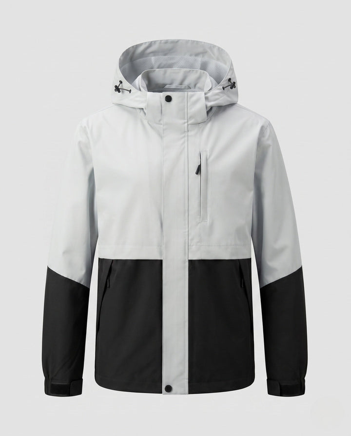 Unisex Two-Tone Softshelljacka med Huva, Vind och Vattenavvisande Outdoor Performance
