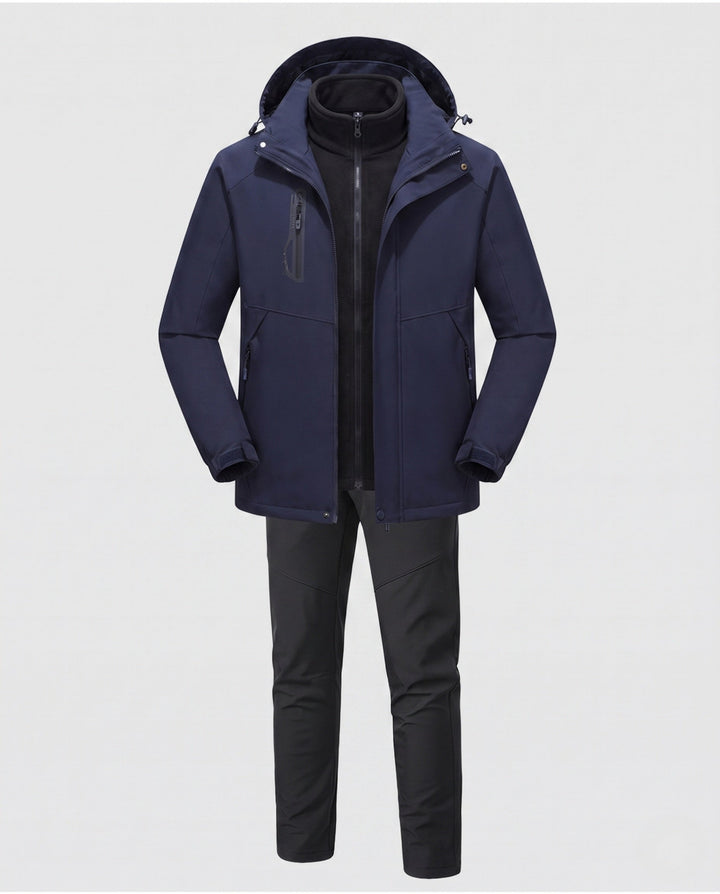 Dam multifunctional softshell utomhusjacka set med fleece inner jacka och funktionell byxor