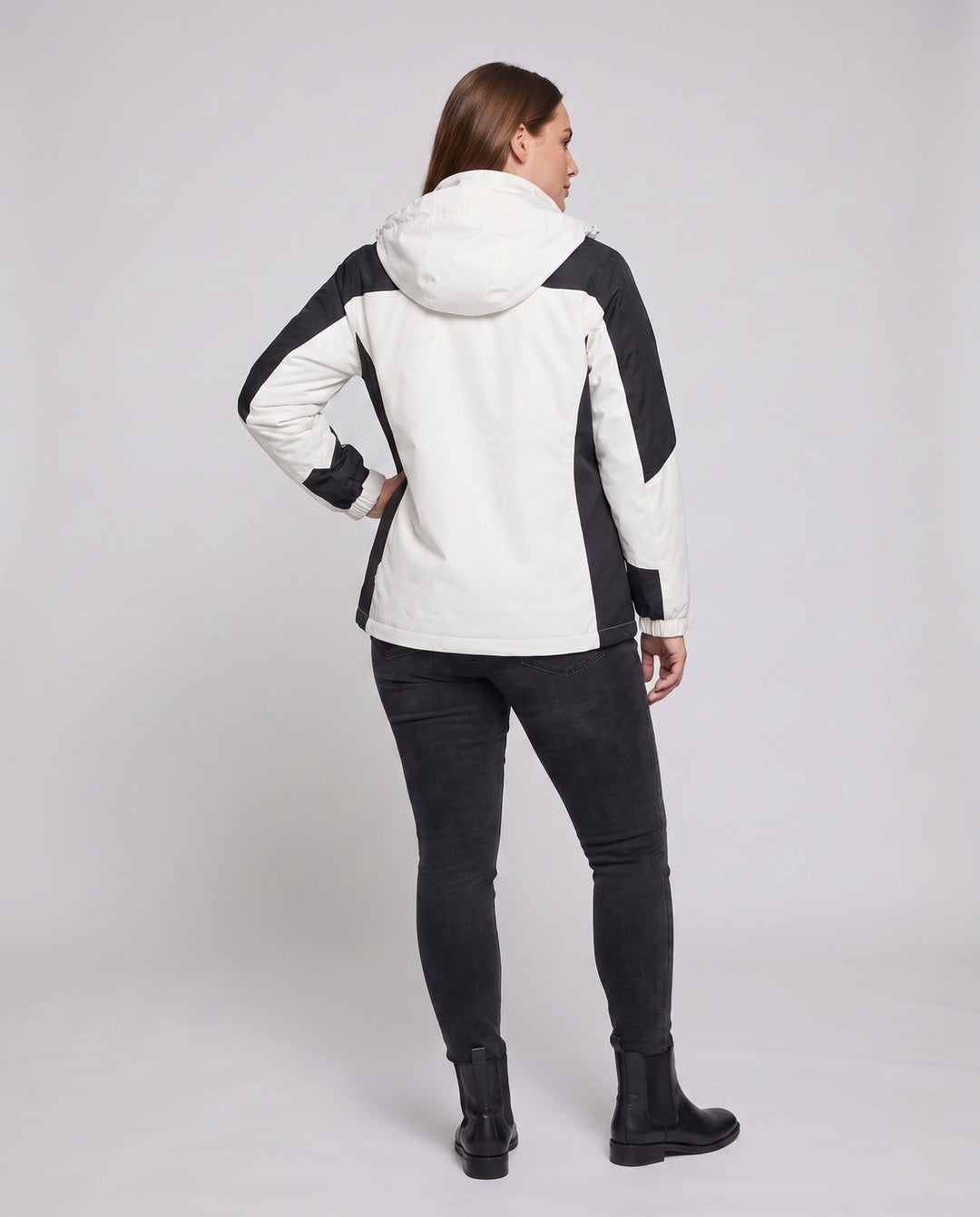 Dam två-piece softshell rain jacka med removable fleece inner jacka