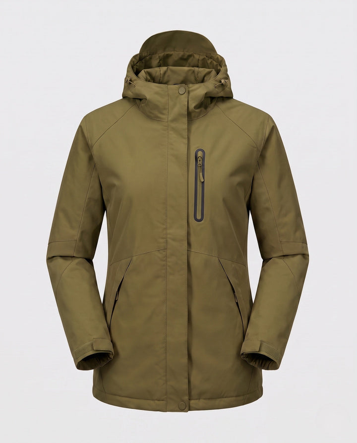 Dam funktionell Transition jacka med Removable huva