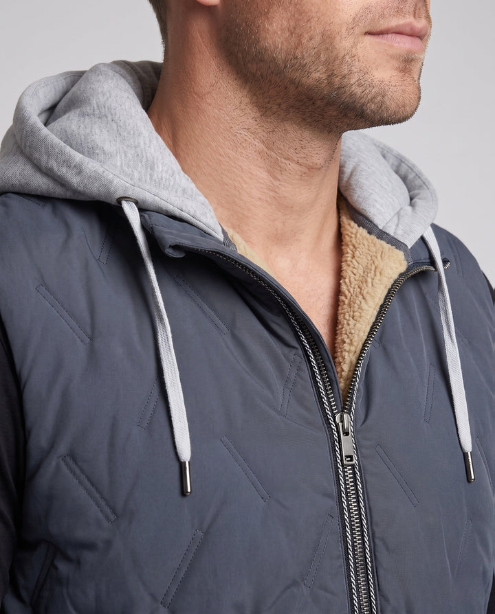 Herr Termisk Fleece Väst med Huva