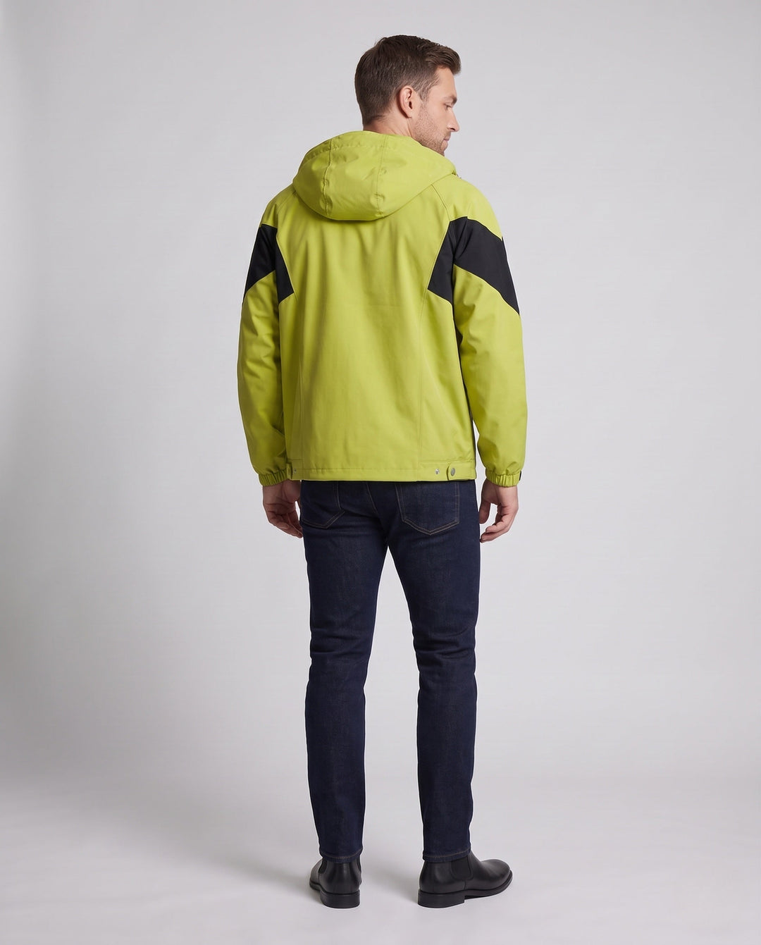 Herr Mångsidig Övergångs Jacka med Justerbar Huva Design