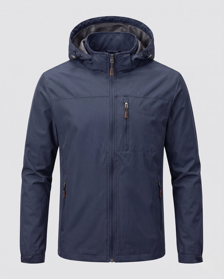 Herr Weatherproof Utomhus Jacka med Justerbar Huva