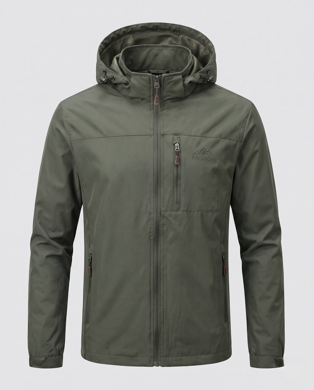 Herr Weatherproof Utomhus Jacka med Justerbar Huva