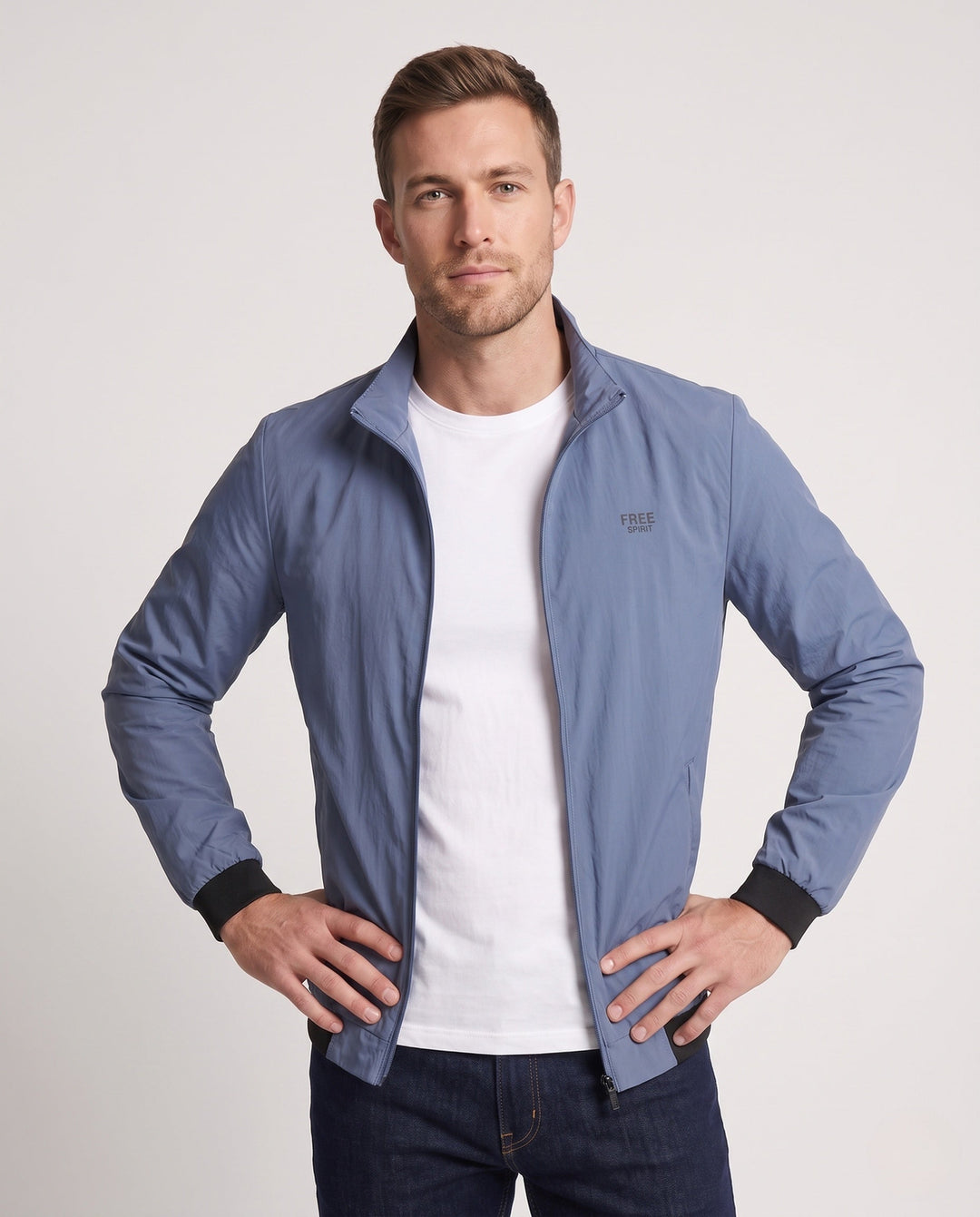 Herr Lätt Vindjacka Jacka med Dragkedja