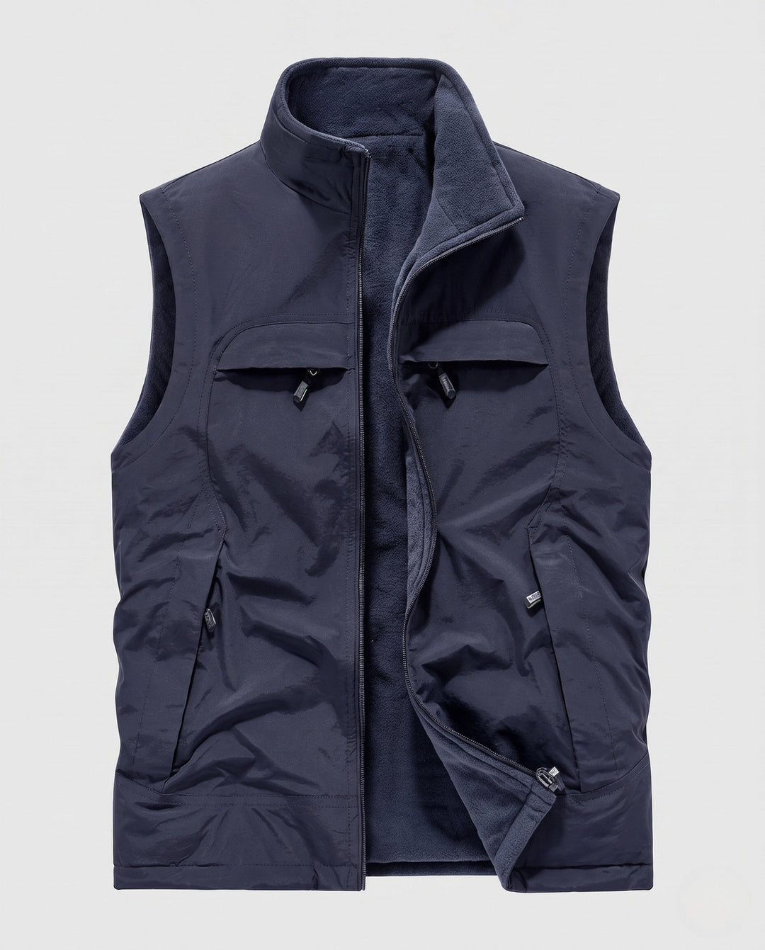Herr Multifunctional Fleece Väst med Fickor