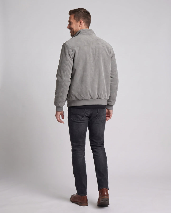 Herr Mjuk Fleece Jacka med Hög Krage