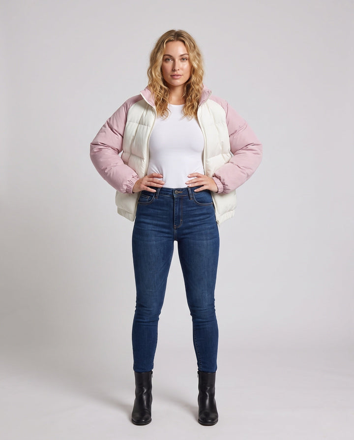 Dam Fashion övergångsjacka med kviltad design