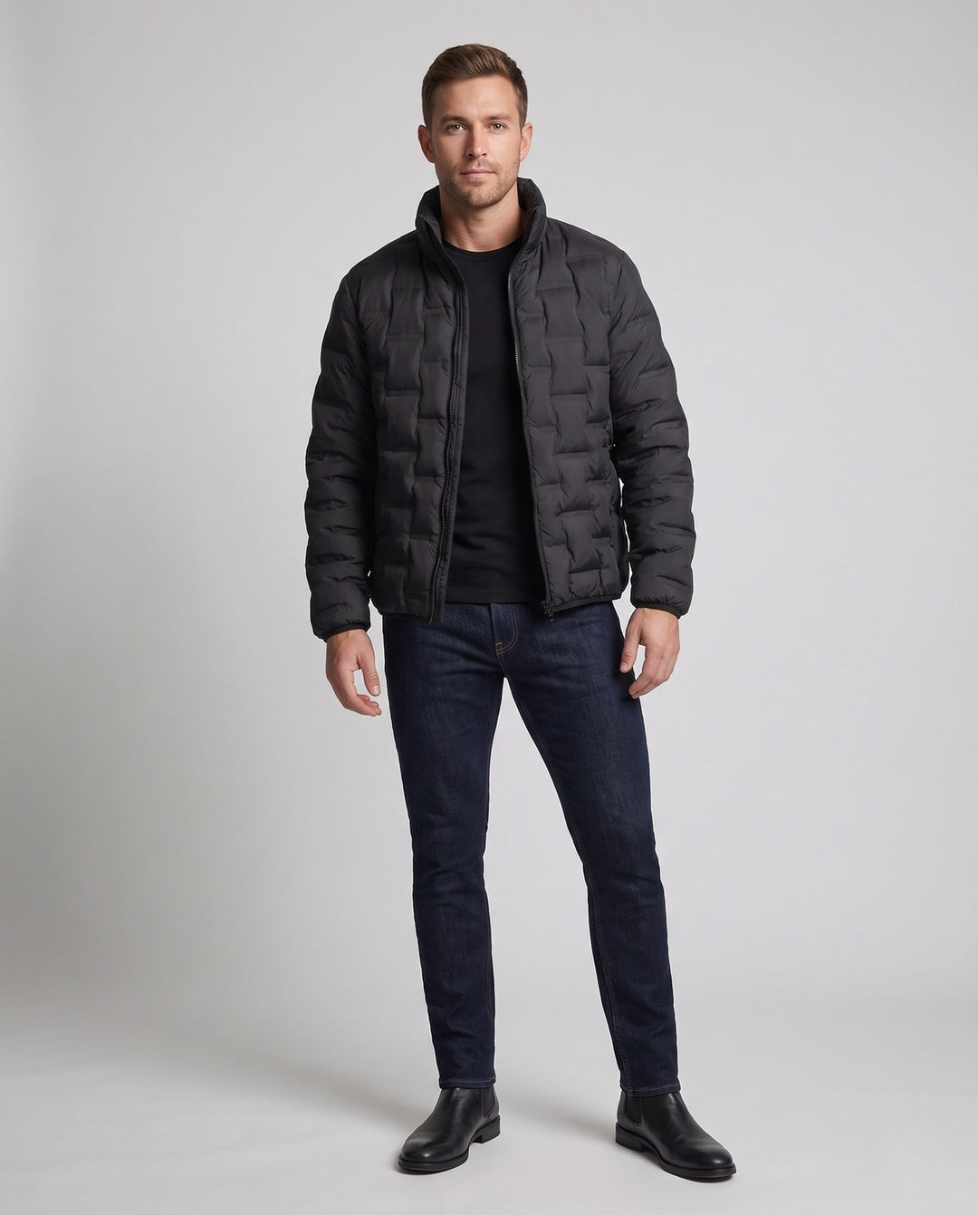 Herr Elegant och Varm Vadderad Jacka