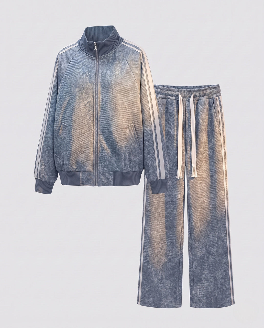 Dam oversize sammet Effect Track Bomber jacka med hög krage, kontrast Stripes &amp; Ribbed muddar