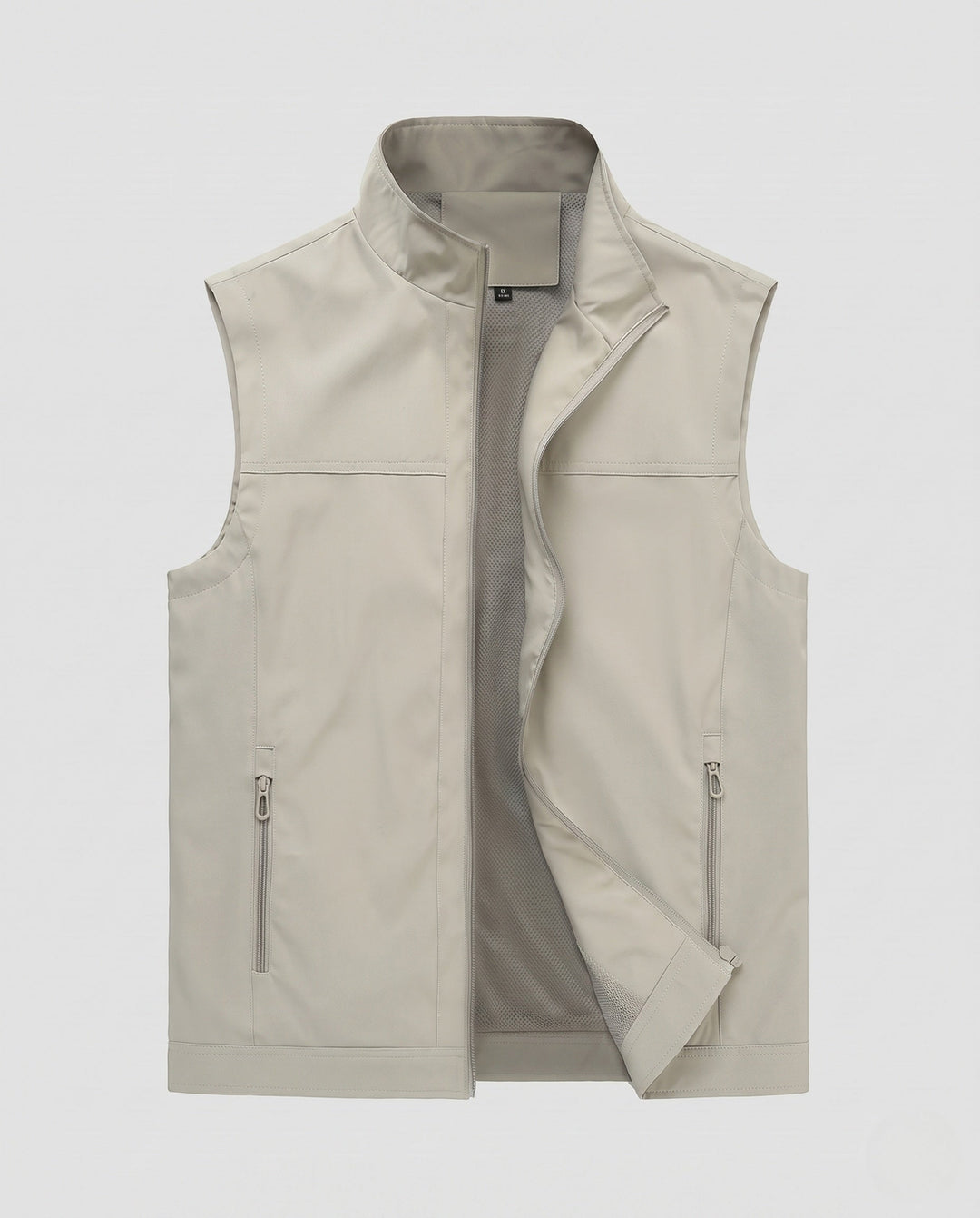 Herr Softshell Väst med Vindskyddande Skal, Mesh Foder och Säker Zip Fickor
