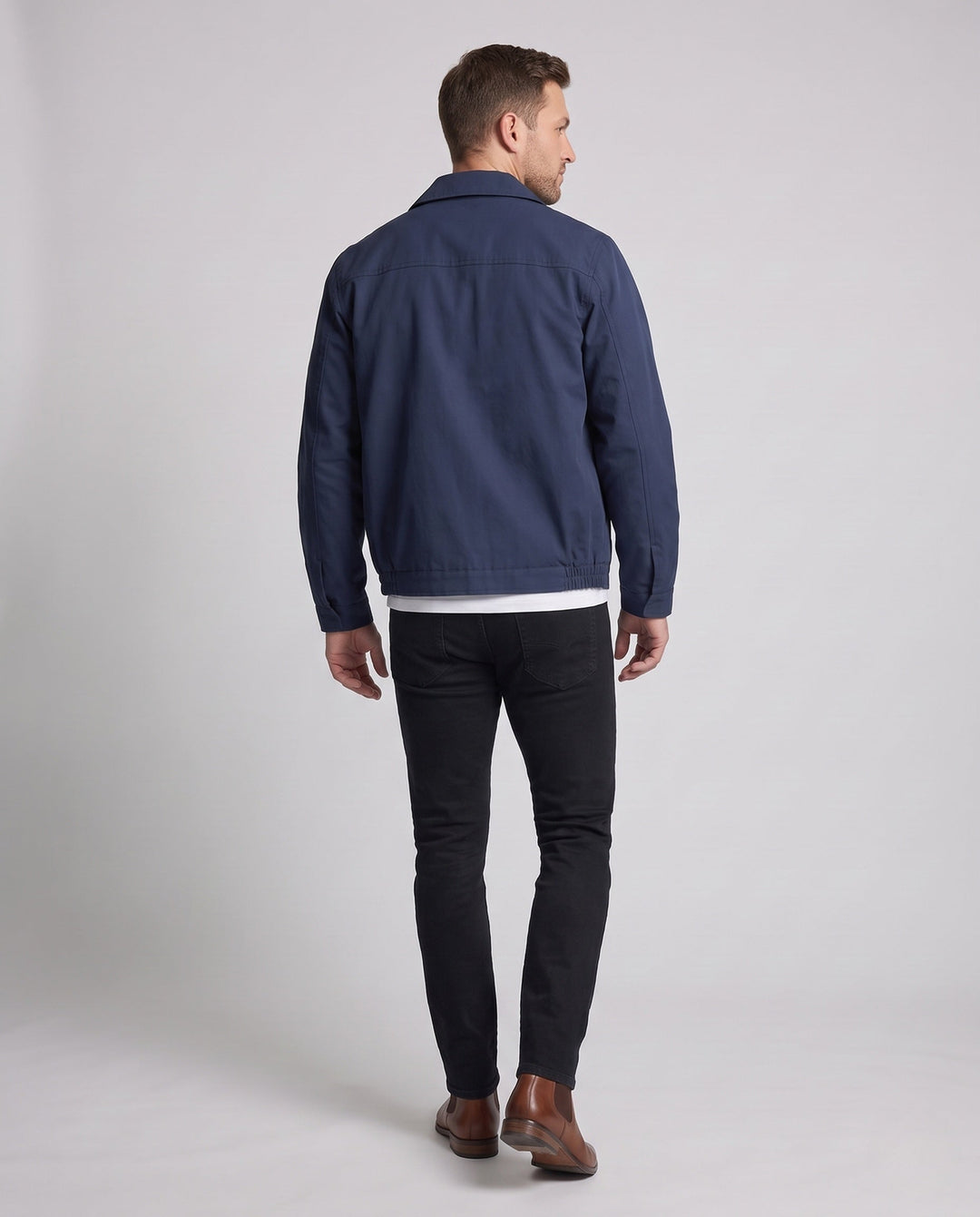 Herr Utility Harrington Jacka med Bröstficka och Dragkedja
