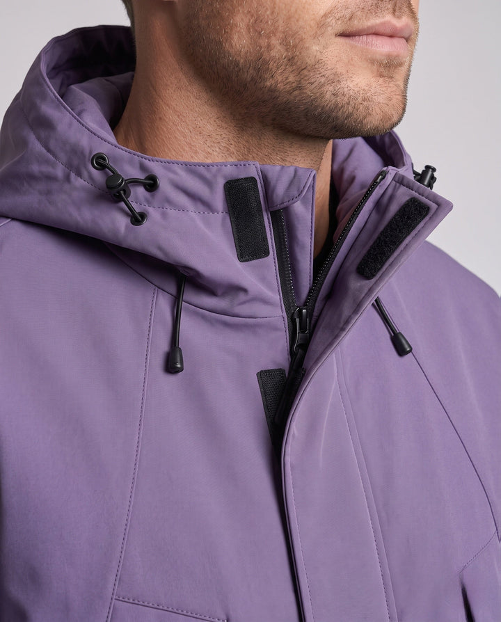 Herr Vattentät Utility Utomhus Jacka med Huva, Welded Sömmar och Multifunctional Bröstfickor