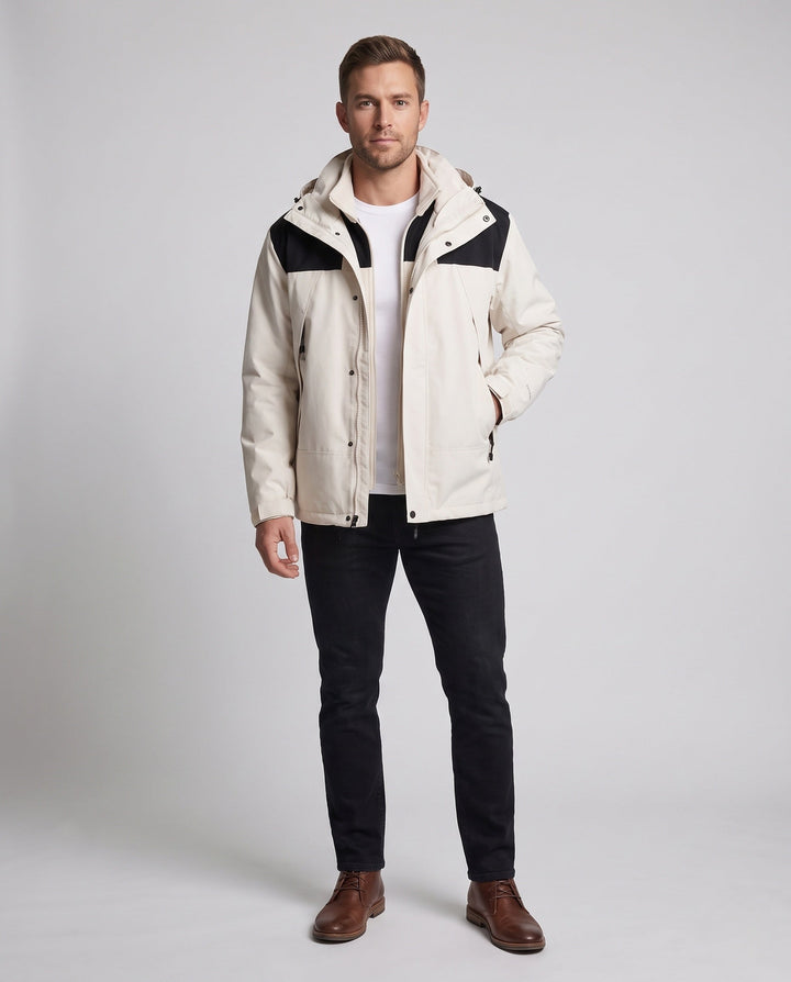 Herr Tvålagers Softshell‑allvädersjacka Mit Uttagbar Fleeceinnerjacka