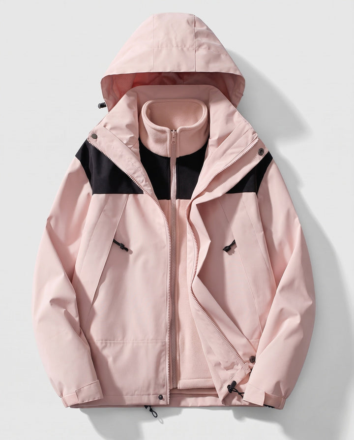 Herr Tvålagers Softshell‑allvädersjacka Mit Uttagbar Fleeceinnerjacka