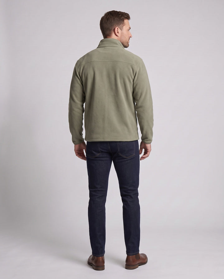 Unisex fleece-Zipjacke mit Stehkragen und minimalistischer utomhus-Optik