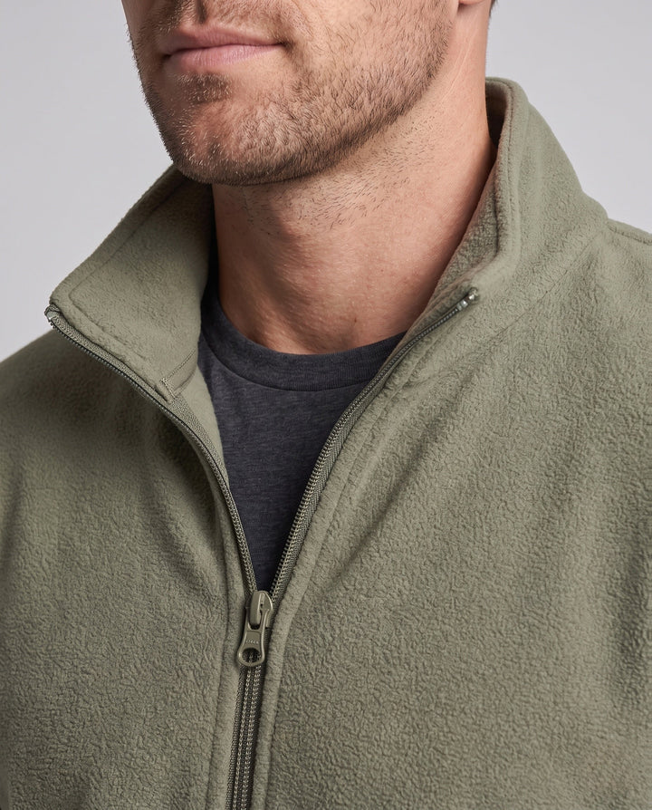 Unisex fleece-Zipjacke mit Stehkragen und minimalistischer utomhus-Optik