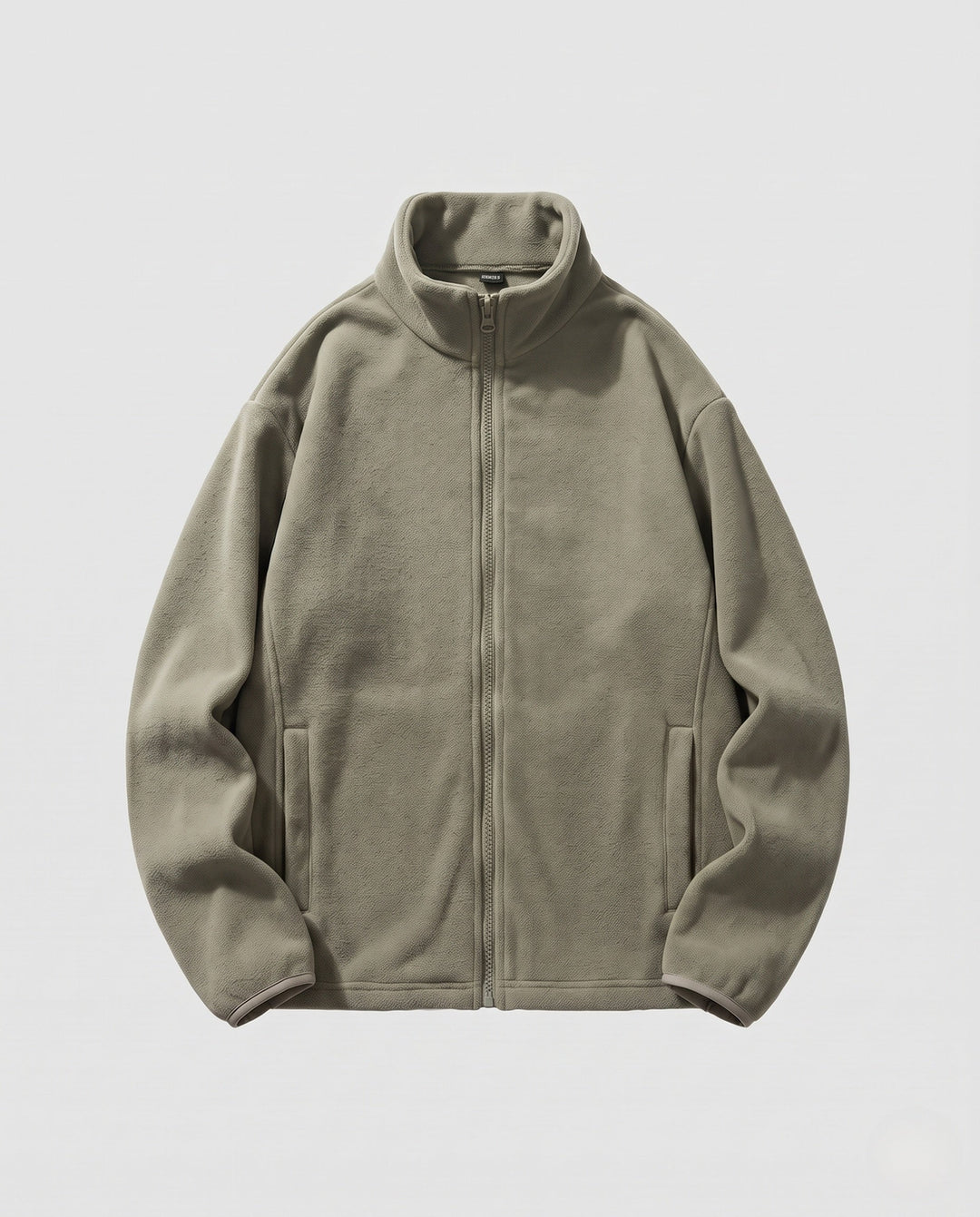 Unisex fleece-Zipjacke mit Stehkragen und minimalistischer utomhus-Optik