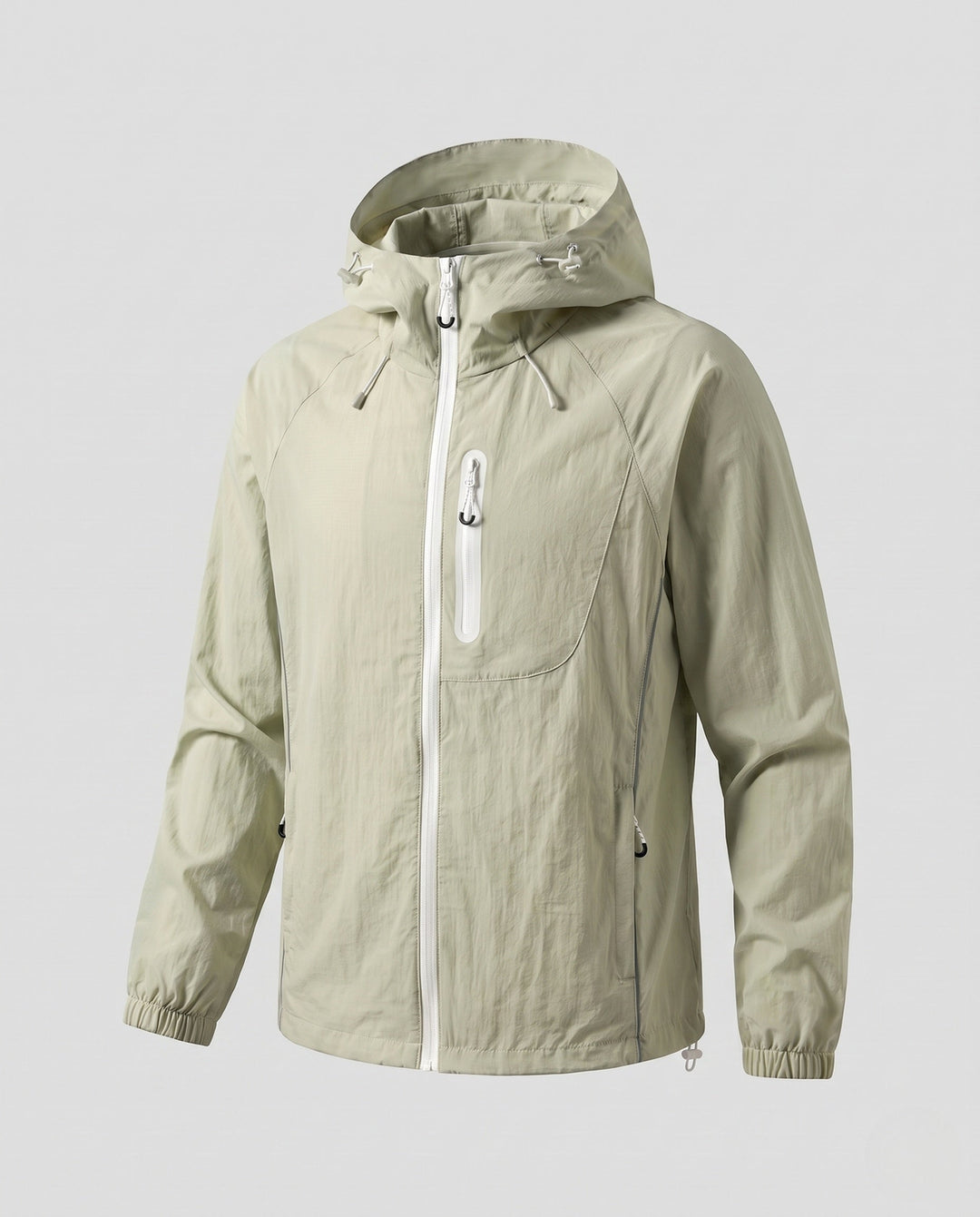 Unisex Leichte Wind- und Wasserabweisende Kapuzen-Übergangsjacke mit reflektierenden detaljer