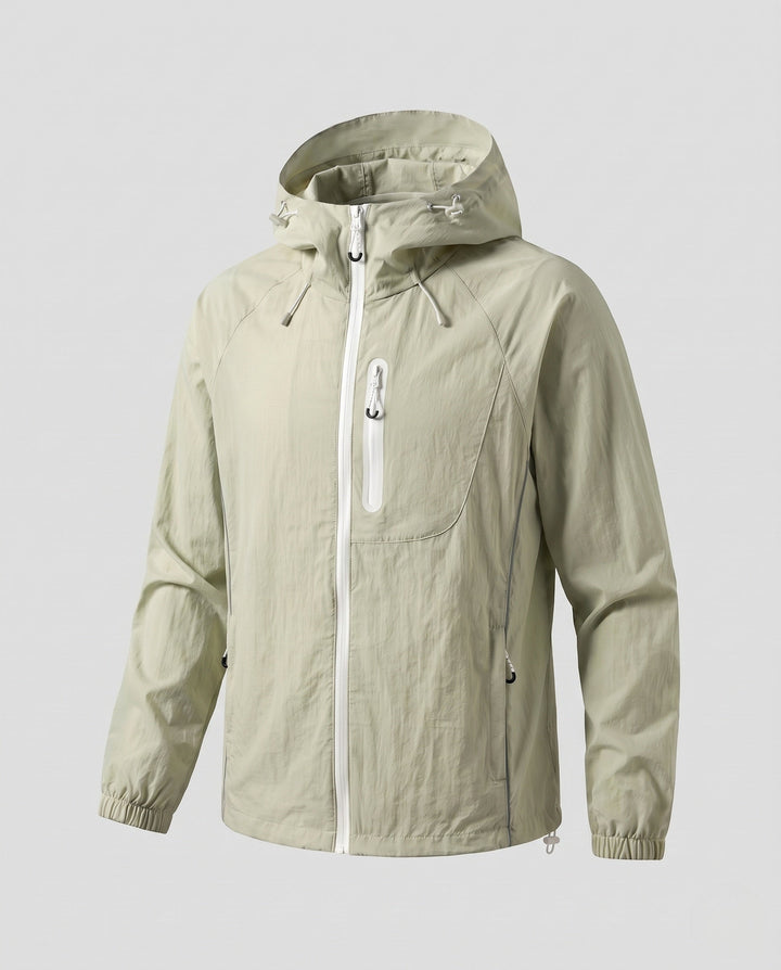 Unisex Leichte Wind- und Wasserabweisende Kapuzen-Übergangsjacke mit reflektierenden detaljer