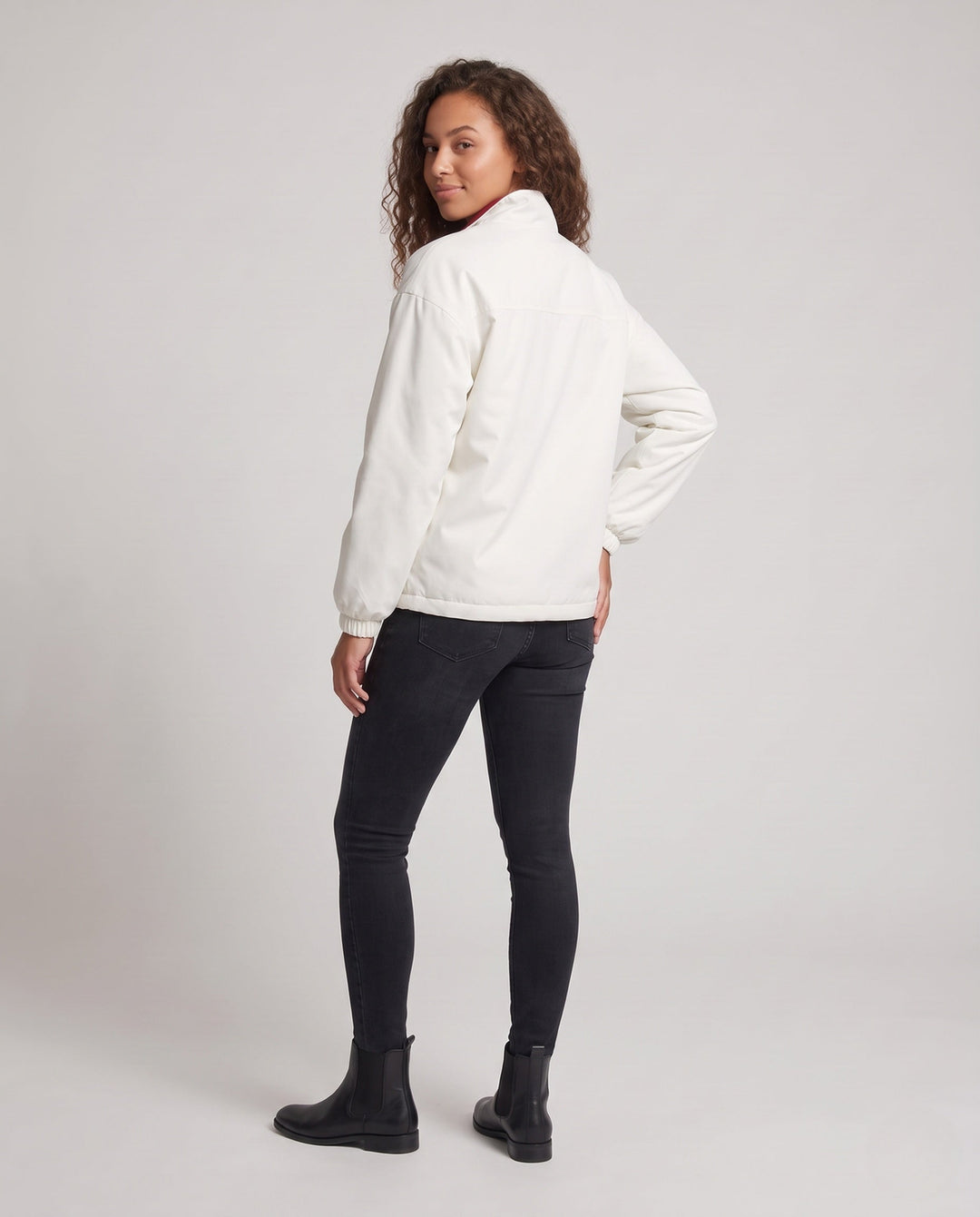 Unisex Wende-Übergangsjacke mit hochschließendem Kragen, Reißverschluss &amp; elastischen Bündchen