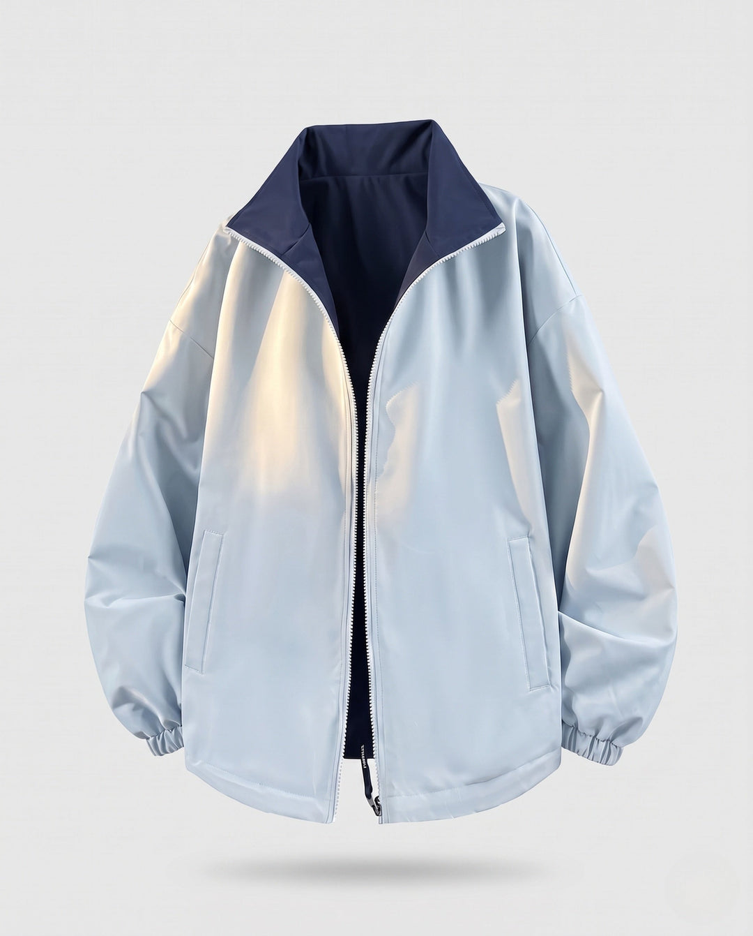 Unisex Wende-Übergangsjacke mit hochschließendem Kragen, Reißverschluss &amp; elastischen Bündchen