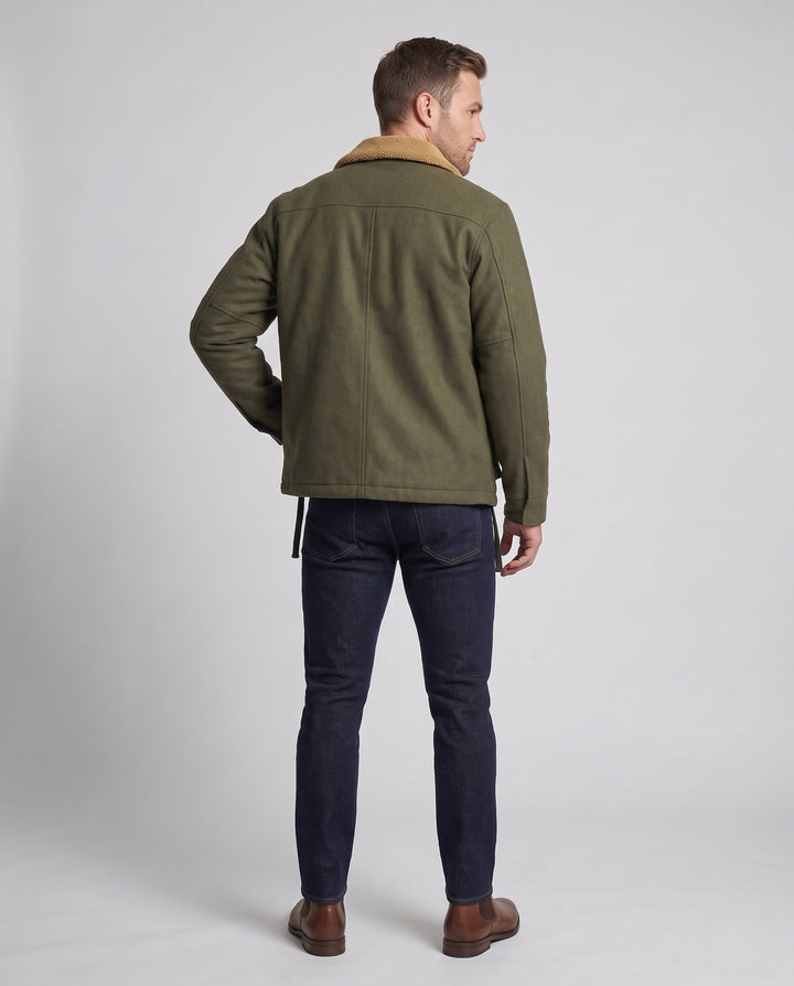 Herr Stilren Övergångs Jacka med Teddy Fleece Inre Foder