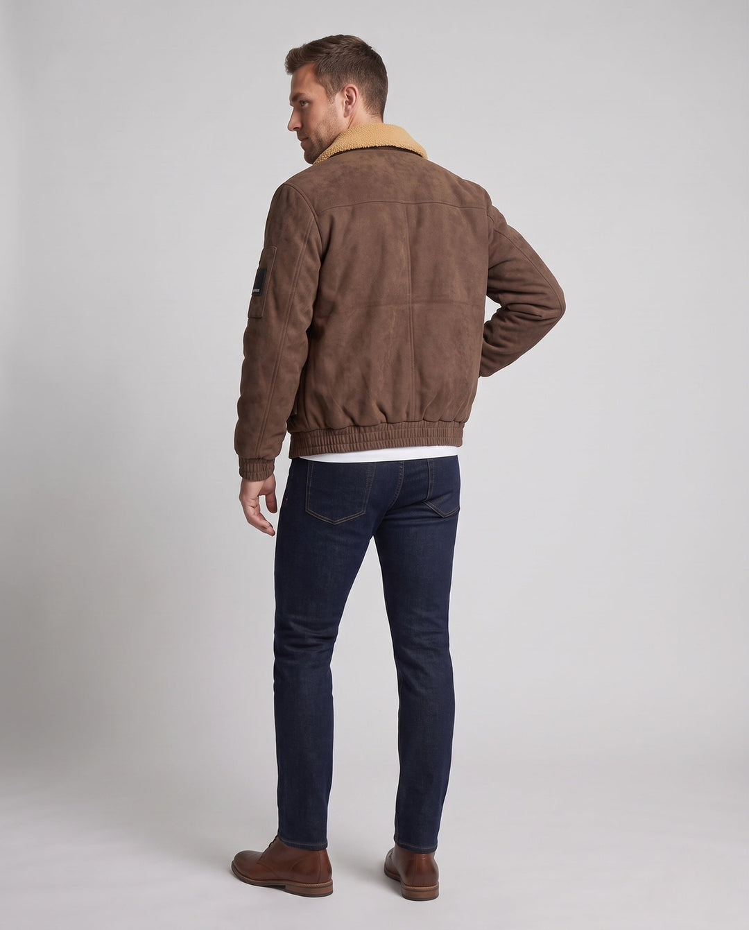 Herr Fashionable Övergångs Jacka med Mjuk Foder