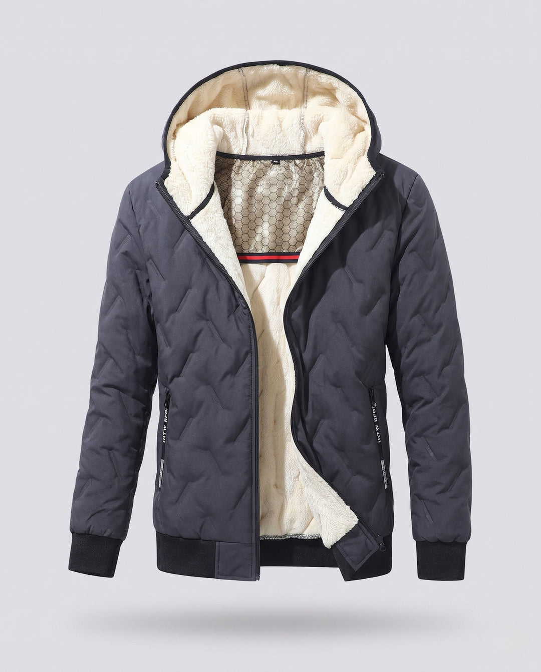 Herr Bekväm Fleece Fodrad Vinter Jacka