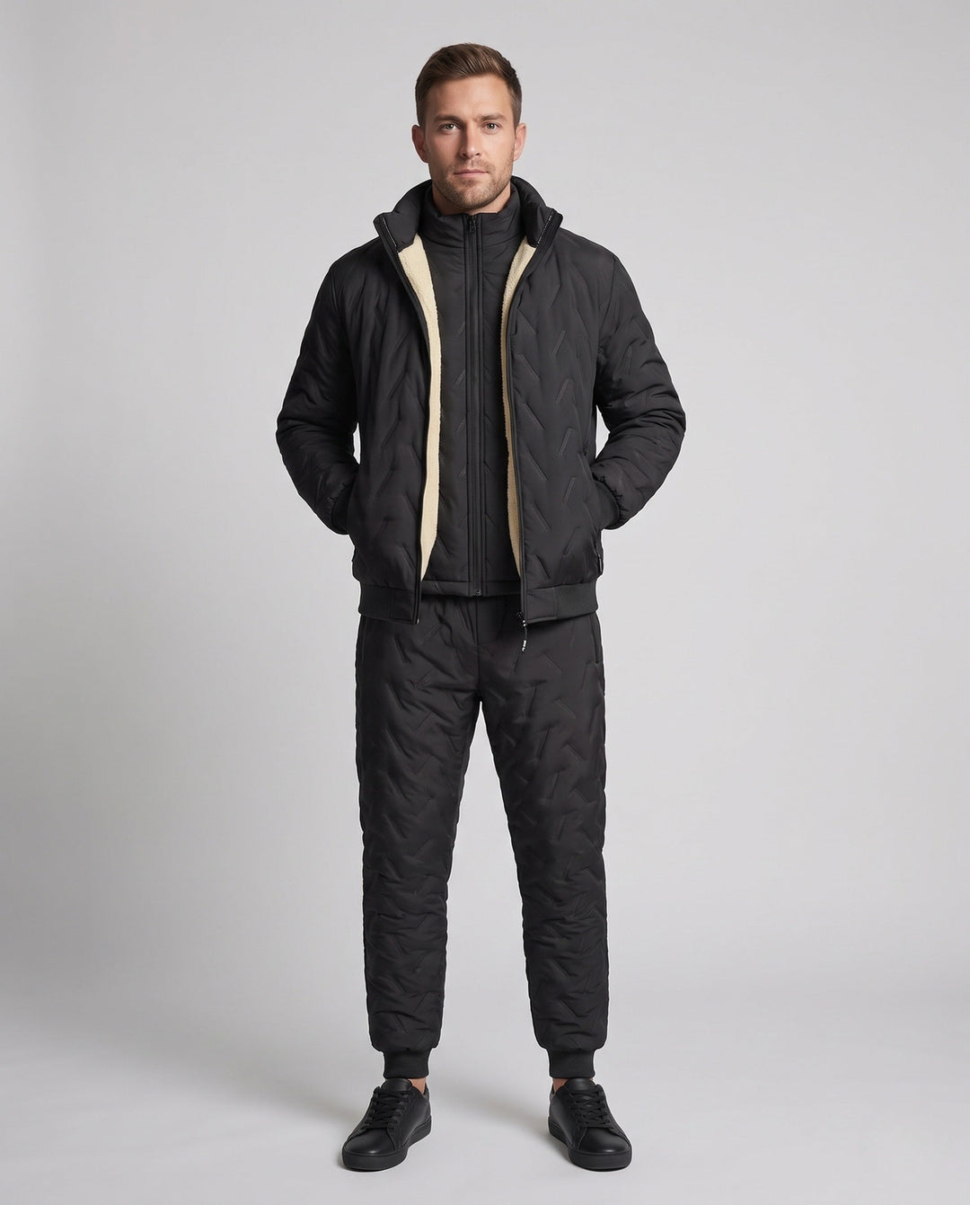 Herr Insulated Quiltad Jacka med Väst