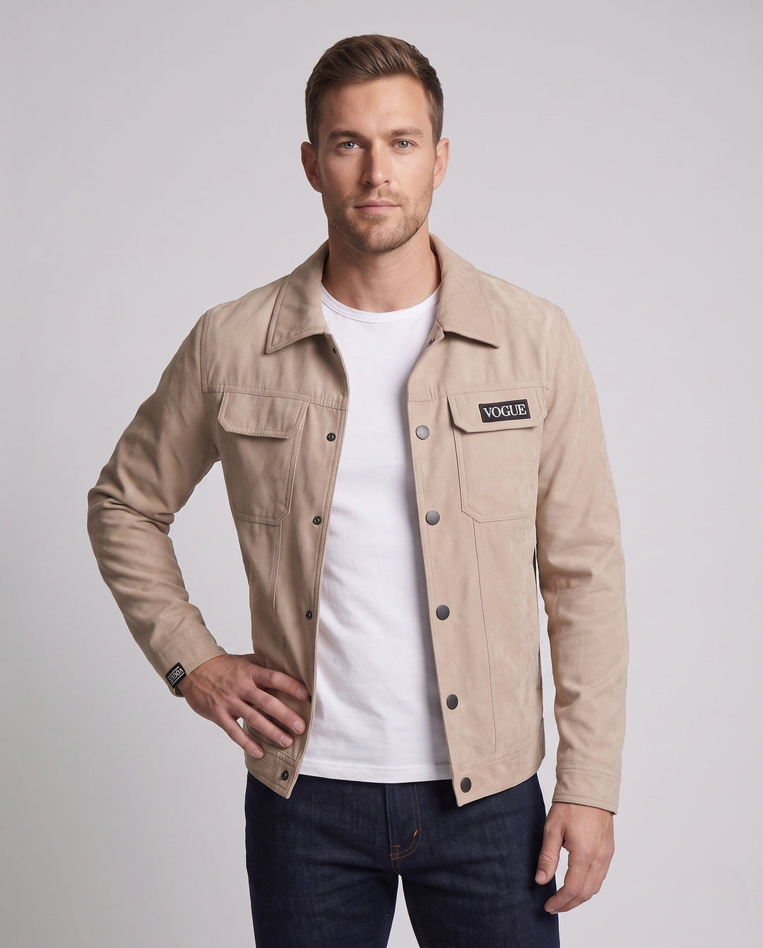 Herr Klassisk Suede Jacka