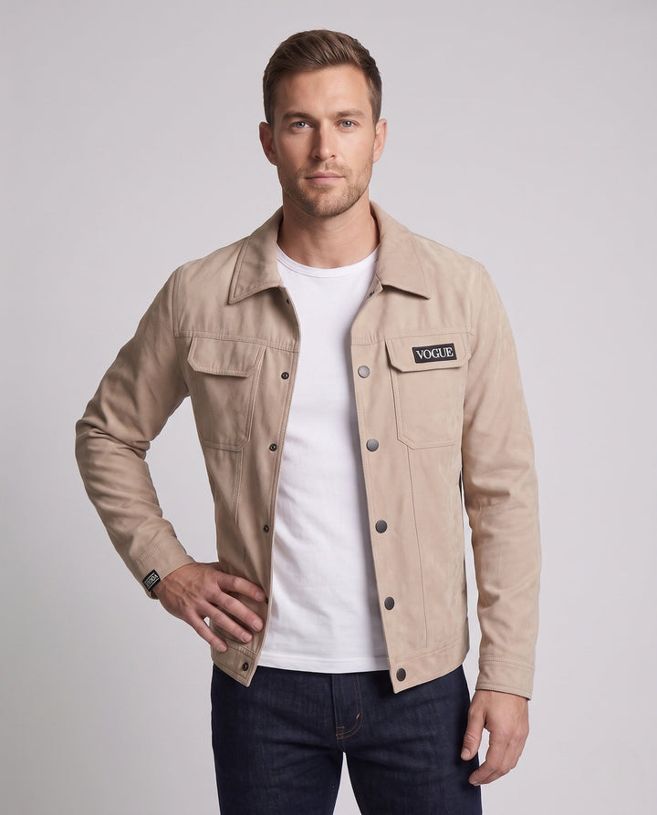 Herr Klassisk Suede Jacka