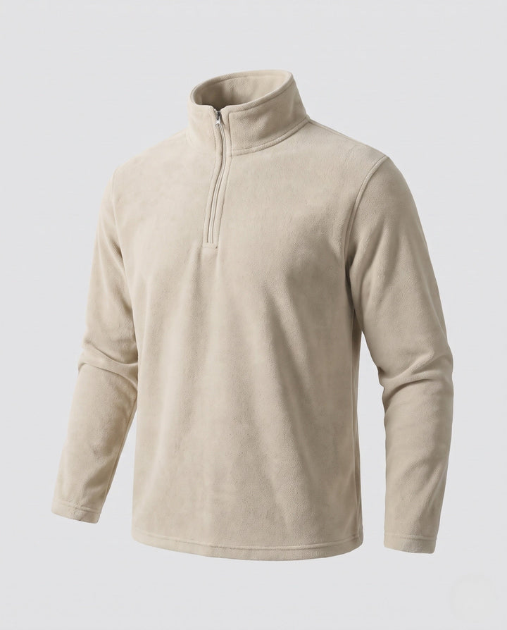 Herr Mjuk Fleece Jacka med Stående Krage