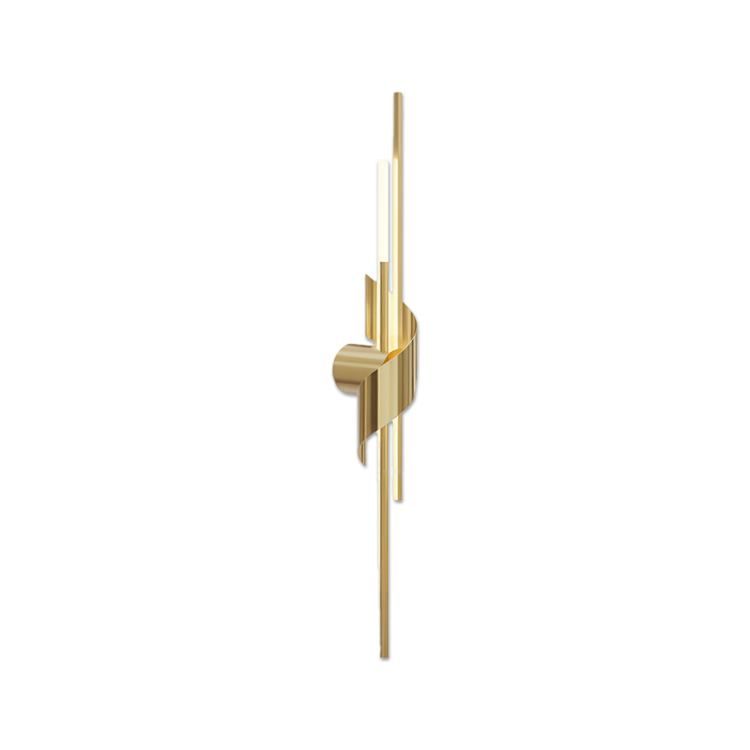 2 Lamp Linjär Vägglampa Italiensk Lyx Solid Koppar Ljus