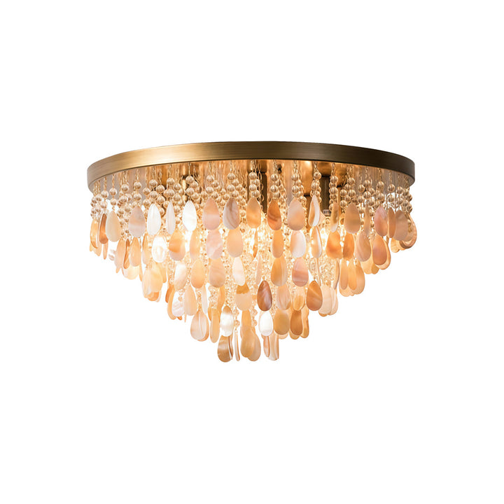 Skal Flush Mount Lampa Amerikansk Stil Kristall Taklampa